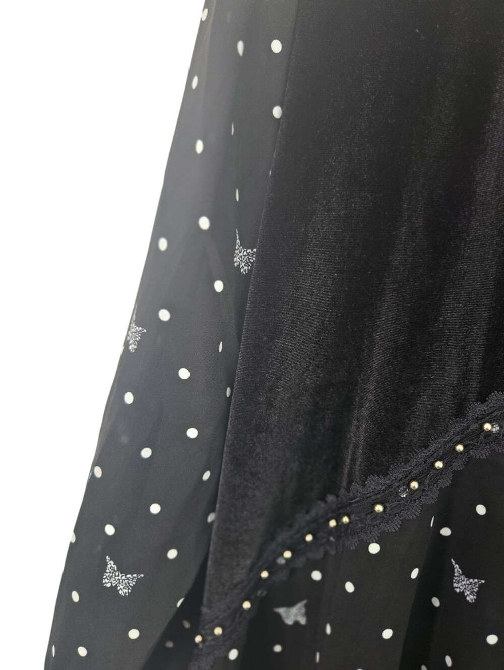 🖤 NWT Black Velvet Butterfly Polka Dot Tunic Top 2X - Picture 5 of 6